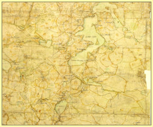 Старинная карта озера Вельё